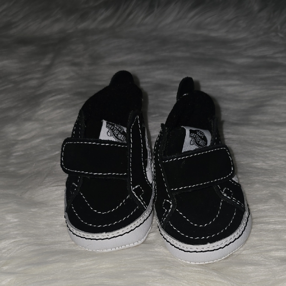 Vans Black and White Baby Walker Shoes
